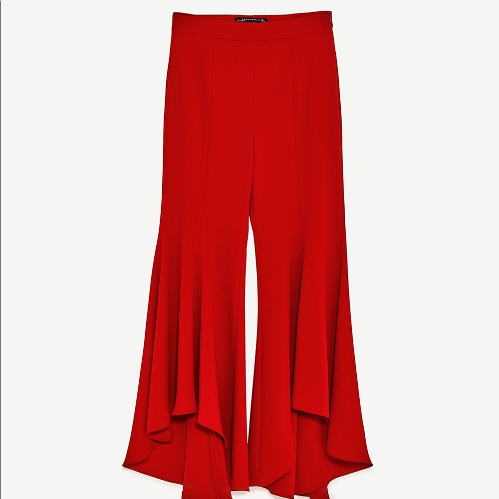 Red flare pants - Picture 2 of 3